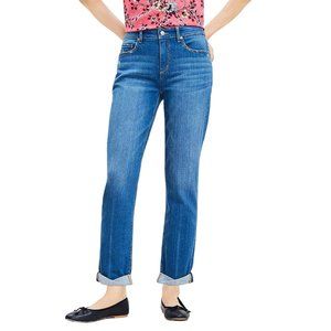 LOFT Girlfriend Jeans in Original Mid Indigo Wash size 4/27